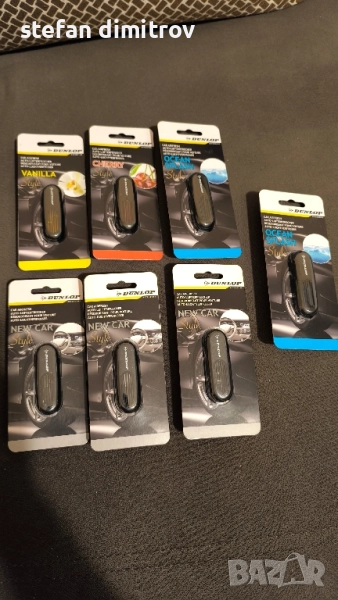 Dunlop - Освежител за въздух за кола 2.8 мл (череша, ванилия ,океански пръски , нова кола , снимка 1