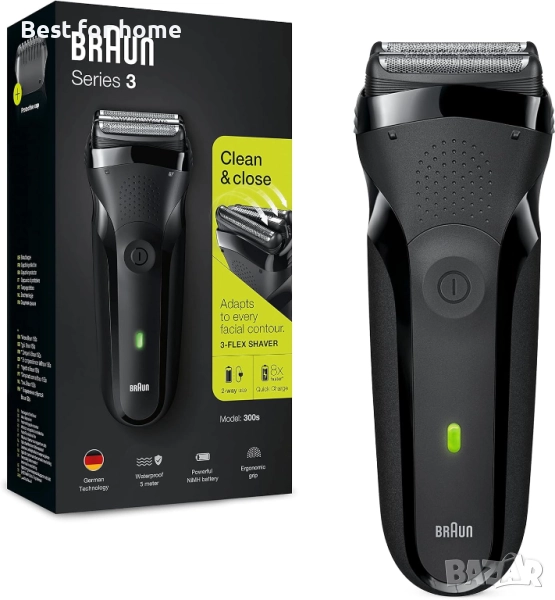 Електрически самобръсначки Braun Series 3 за мъже с прецизен тример за брада и 5 гребена, снимка 1