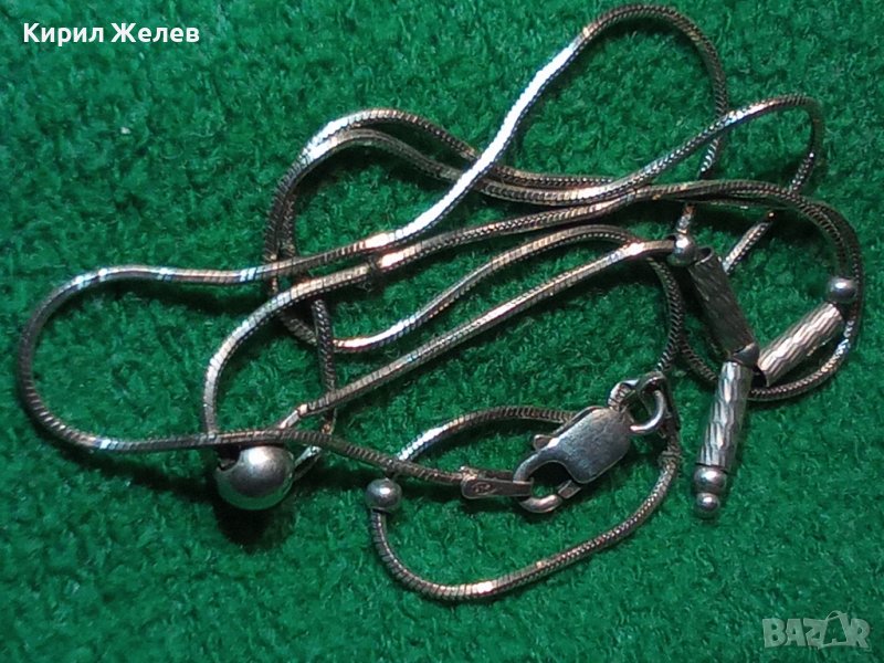 ЕФИРНО ДЕЛИКАТНО ИТАЛИАНСКО СРЕБЪРНО КОЛИЕ СРЕБРО 925 с РОДИЕВО ПОКРИТИЕ 36122, снимка 1