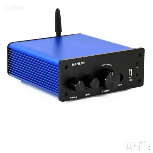 200W HiFi усилвател с Bluetooth/оптичен вход/коаксиален вход/USB/AUX вход, снимка 1