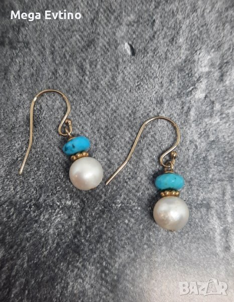 Ръчно изработени обеци с естествени перли, снимка 1