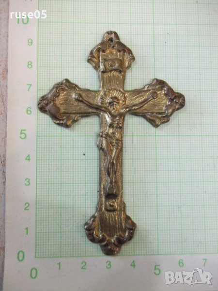 Кръст бронзов с разпятието - 41,79 гр., снимка 1