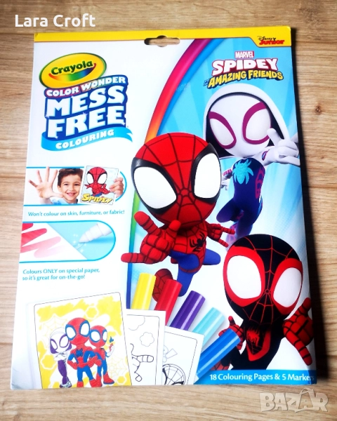 Crayola Color Wonder Mess Free Coloring Marvel Spidey and His Amazing, снимка 1