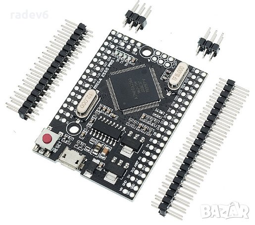 Микроконтролер MEGA 2560 PRO, CH340G чип + рейки, снимка 1