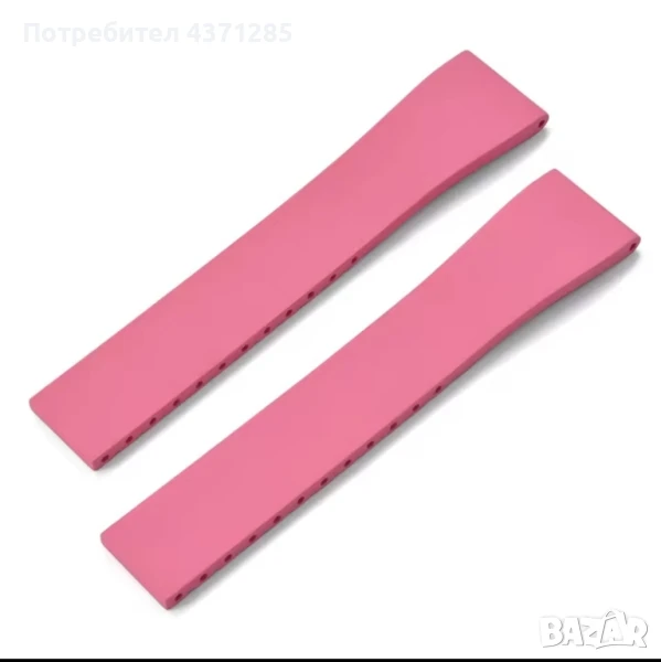 силиконова каишка за часовник 20мм (розова), снимка 1