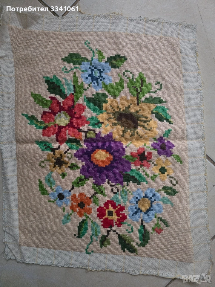 Гоблен,,Цветя,,, снимка 1