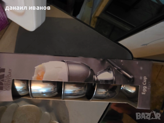 4бр.метални чашки за яйца , снимка 1