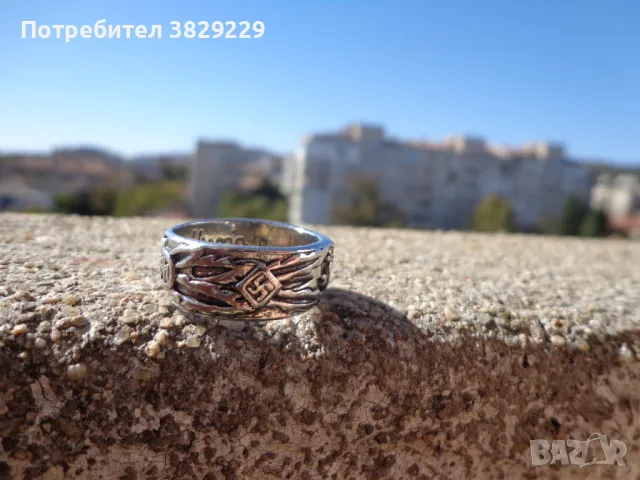 Пръстен SS-Ehrenring Колекционерски Втора световна война WW2, снимка 2 - Пръстени - 48321208