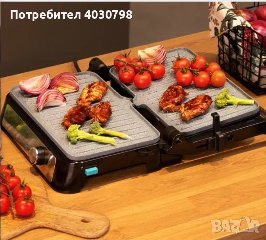 Cecotek Rock'nGrill 1500 Take&Clean Stone електрическа скара с покритие RockStone, , снимка 4 - Скари - 49005196