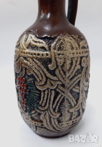 Богато декорирана керамична стомна, бутилка (4.5), снимка 3 - Антикварни и старинни предмети - 43971145