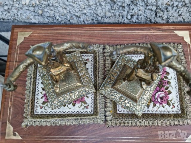 Антикварни Бронзови Свещници Фокусник Франция- (1930-1940г), снимка 17 - Антикварни и старинни предмети - 40112344