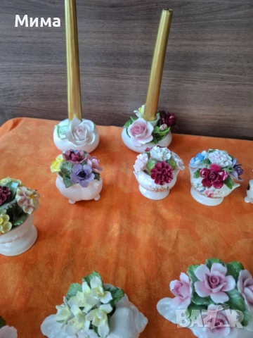 Порцеланови декорации с цветя, снимка 2 - Декорация за дома - 50924523