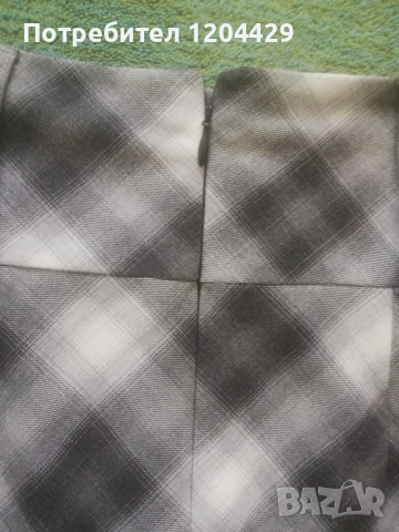 Елегантна пола на MEXX в сиво-черно каре, снимка 5 - Поли - 51523263