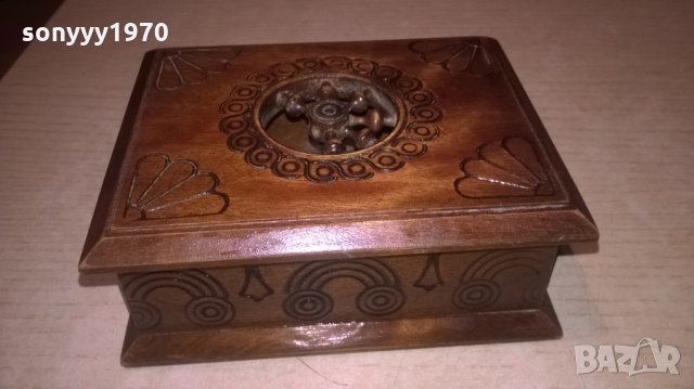 КРАСИВА КУТИЯ-13Х11Х5СМ-ВНОС ФРАНЦИЯ, снимка 2 - Колекции - 27387401