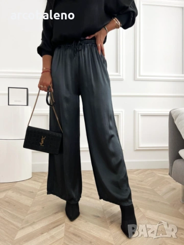 Дамски сатенени панталони, 5цвята , снимка 8 - Панталони - 53206533