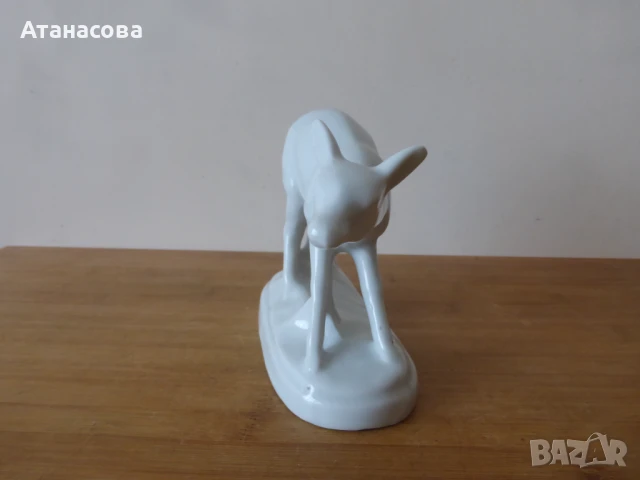 Българска порцеланова фигура Сърна Сърничка Изида 1968 г, снимка 3 - Декорация за дома - 50752482