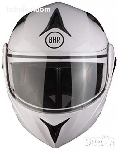 Каска за мотористи BHR 50138 S-55-56 см бяла внос от Германия, снимка 1 - Спортна екипировка - 36400476