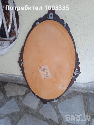 Старо бароково огледало с метална рамка, отлично , снимка 3 - Антикварни и старинни предмети - 52891574