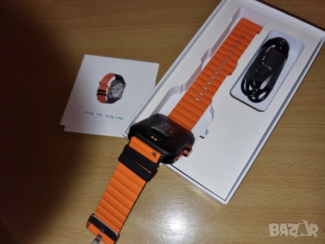 Смарт часовник BP02 / черен-оранжев, снимка 6 - Смарт часовници - 43669517