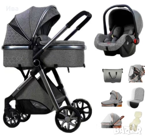 БЕЗПЛАТНА ДОСТАВКА Нова комбинирана бебешка количка , снимка 3 - Детски колички - 43183388
