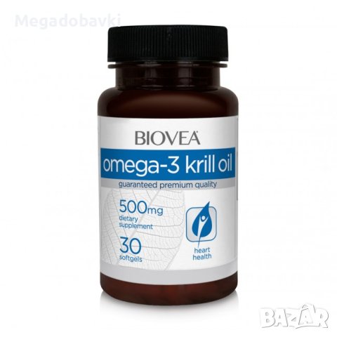 Хранителна добавка Biovea OMEGA-3 KRILL OIL 500mg, снимка 1 - Медицински, стоматологични - 42991367