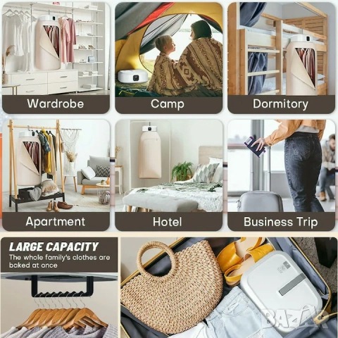 Нова Преносима Сушилня за Дрехи, Електрическа, Сгъваема, На най-добра цена!, снимка 7 - Сушилни - 52790926