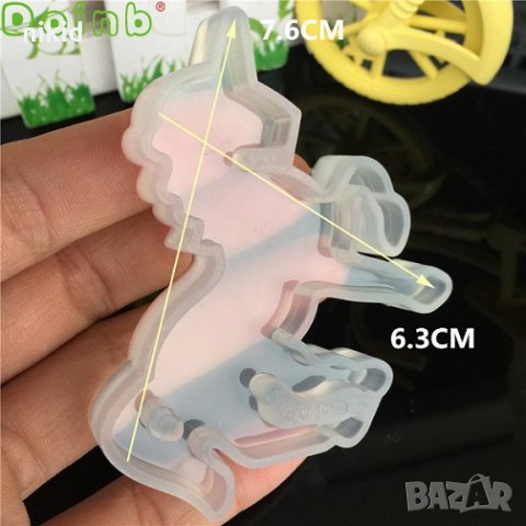 еднорог силиконов калъп молд форма за бижутерски сладкарски и смола изделия, снимка 3 - Форми - 21007055