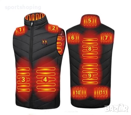 Електрически затоплящ елек с USB и 6 нагряващи точки, снимка 2 - Спортна екипировка - 43761648