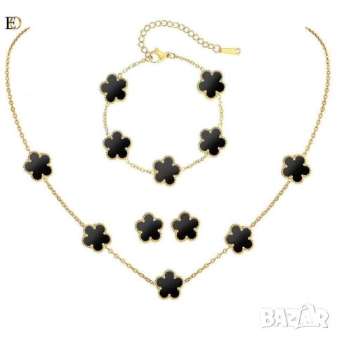 Колие+обеци+гривна от неръждаема стомана , снимка 3 - Колиета, медальони, синджири - 51641885