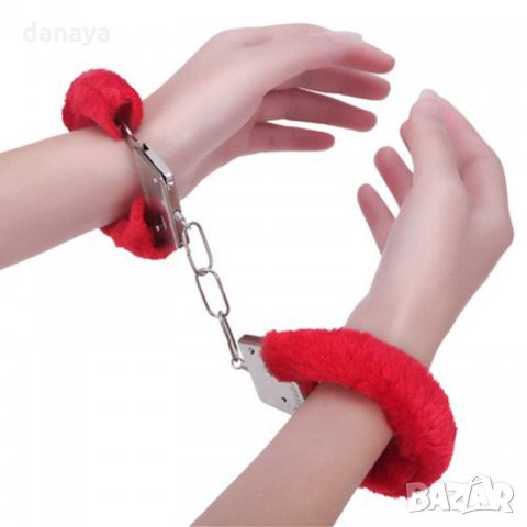 1369 Белезници с пух за любовни игри или парти, снимка 2 - Други - 27931481