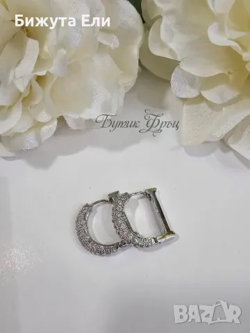 Обеци стомана D, снимка 3 - Обеци - 48277295