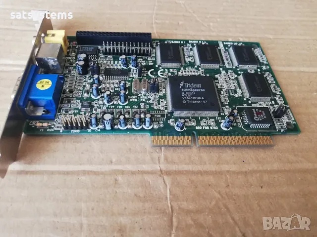 Видео карта Trident SP-9750AT REV.B 4MB AGP, снимка 9 - Видеокарти - 47929802