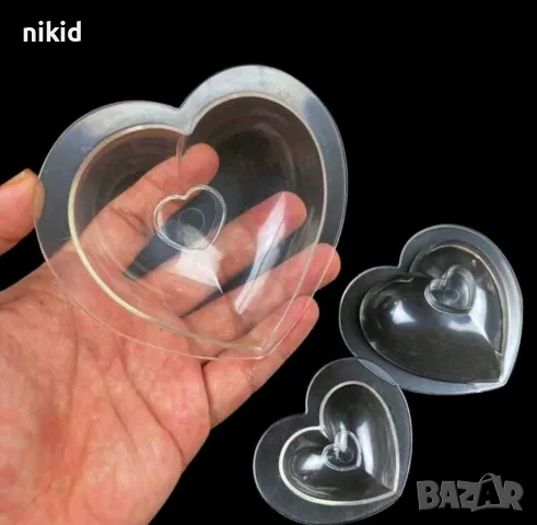 3D 3 Размера сърце форма Поликарбонатна отливка калъп молд за шоколад Шоколадова торта украса молд, снимка 6 - Форми - 27134583