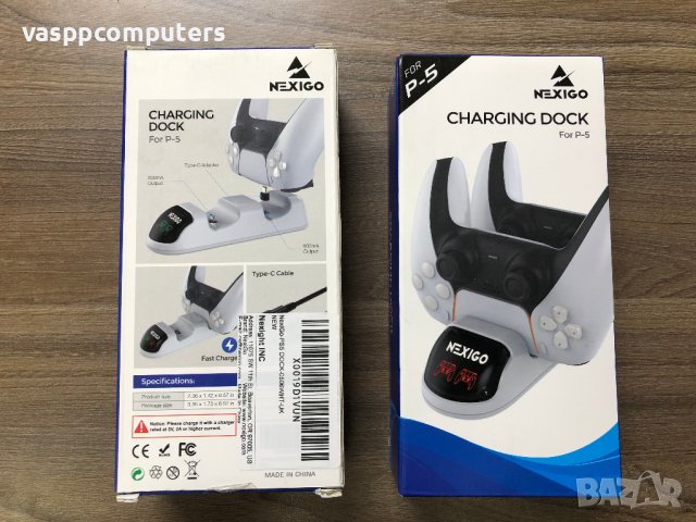 PS5 Докинг зарядна станция Nexigo, двойна, снимка 4 - Аксесоари - 36589514