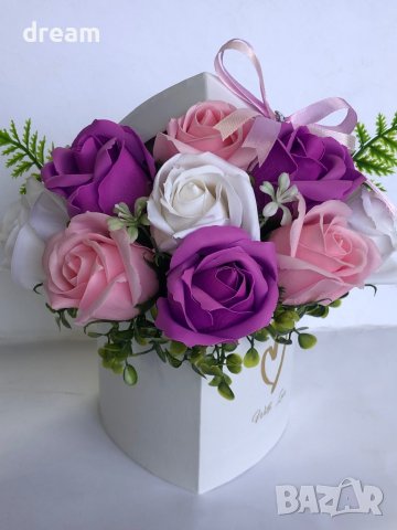 Букет от ароматни сапунени рози, снимка 15 - Подаръци за рожден ден - 39571142