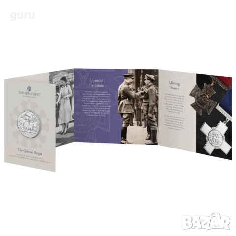 МОНЕТА ОТ 5 ПАУНДА – КРАЛИЦА ЕЛИЗАБЕТ II- КРАЛСКИ МОНЕТЕН ДВОР 2022г. - 70 ГОДИНИ НА ТРОНА, снимка 4 - Нумизматика и бонистика - 52577633