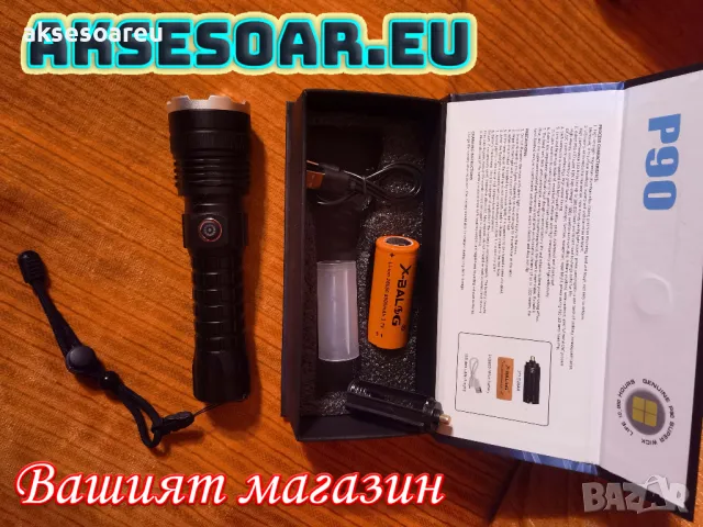 Висококачествен нов Мощeн Фенер с голяма осветеност и фокусиране на светлинния лъч лампа с LED  , снимка 11 - Лед осветление - 50267023