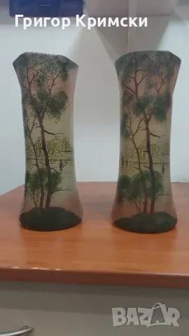 Стари ловджийски вази 2бр,височина-28см.цена за 2бр.-200лв