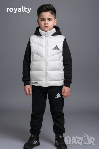 Adidas Бял Детски Елек, снимка 3 - Детски якета и елеци - 52641915