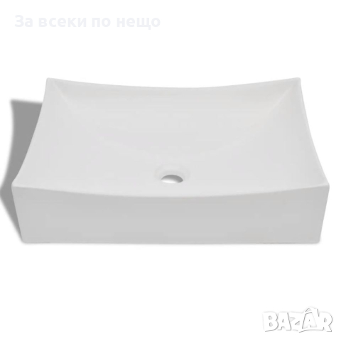 Керамична мивка в силно гланцирано бяло, за баня, снимка 2 - Мивки - 44906402