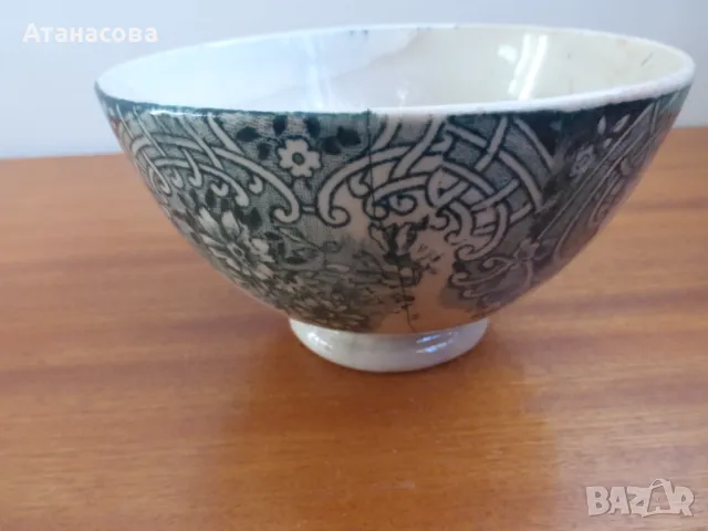 Португалска порцеланова купа 1920 г, снимка 6 - Антикварни и старинни предмети - 50131267