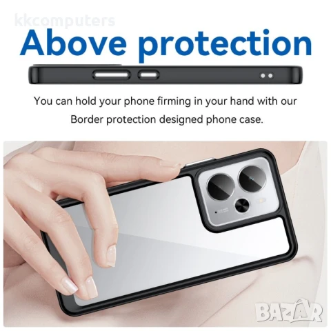 Realme 14 5G / 14T 5G Силиконов Калъф TPU+Acrylic и Протектор, снимка 4 - Калъфи, кейсове - 50652842