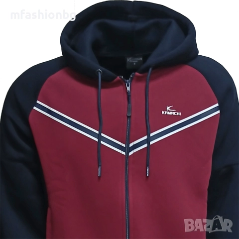 Ватиран мъжки екип с качулка, 5 цвята, Размери от М до 3XL, снимка 3 - Спортни дрехи, екипи - 52409921