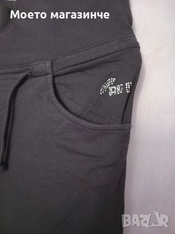 Черен памучен анцуг за бременна размер M/L, снимка 5 - Дрехи за бременни - 52076582