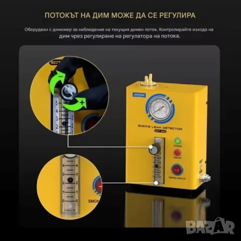 Машина за откриване на утечки с пушек | Димогенератор за автодиагностика, снимка 5 - Други машини и части - 50410586
