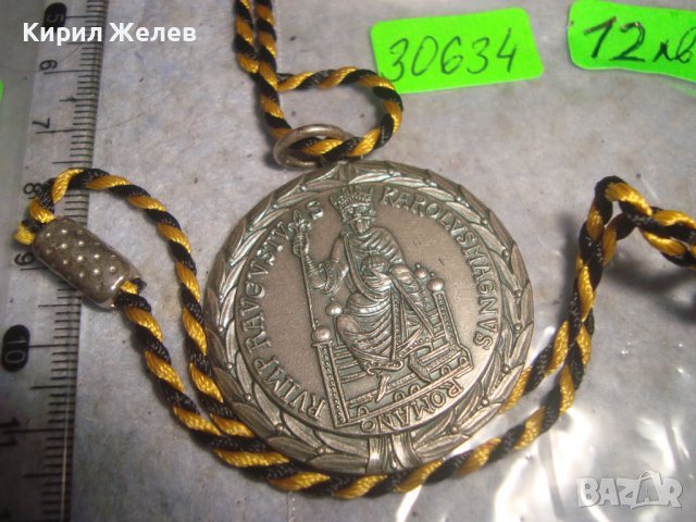 СТАР КРАЛСКИ НЕМСКИ ПОСРЕБРЕН РЯДЪК КРАСИВ КОЛЕКЦИОНЕРСКИ МЕДАЛ с ШНУРЧЕ 30634, снимка 5 - Антикварни и старинни предмети - 37954907