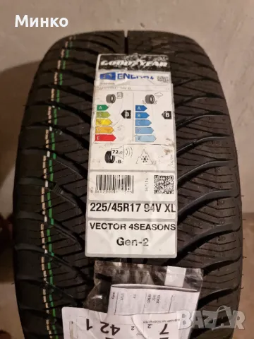 Всесезонни гуми в гаранция GOODYEAR VECTOR-4S G2 94V - 225 45 17, снимка 2 - Гуми и джанти - 49209188