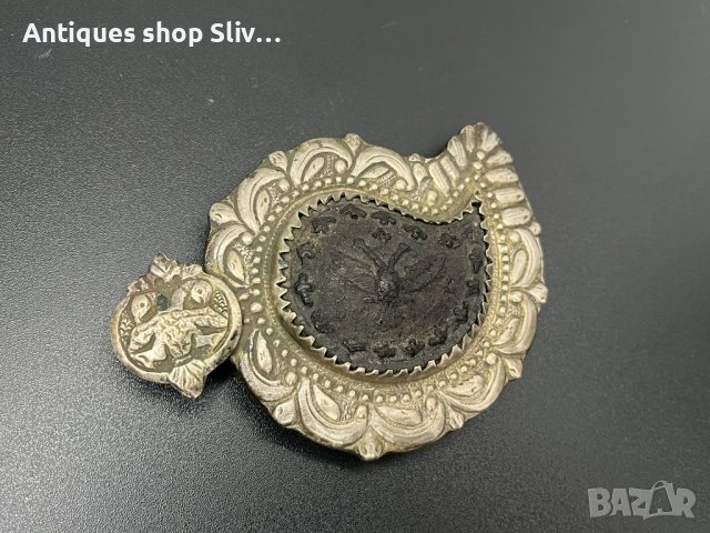 Възрожденска сребърна пафта. №4982, снимка 2 - Антикварни и старинни предмети - 43956220