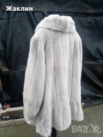 Елегантно дамско палто от еко кожа, снимка 5 - Палта, манта - 27557636