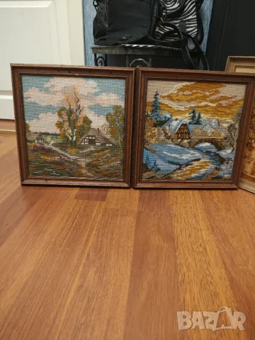 Лот гоблени масивни дървени рамки